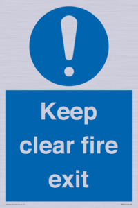 Keep Clear Fire Exit